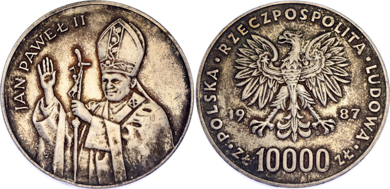 Poland 10000 Zlotych 1987 MW

Y# 164, N# 18641; Silver; Pope John Paul II; UNC...