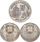 Portugal Lot of 3 Coins 1986 - 1996