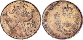 San Marino 500 Lire 1981