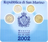 San Marino Annual Coin Set of 4 Coins 2002 R