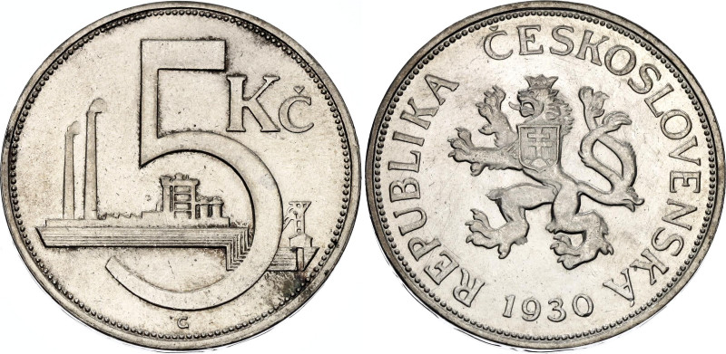 Czechoslovakia 5 Korun 1930

KM# 11, N# 1227; Silver; Kremnitz Mint; UNC with ...