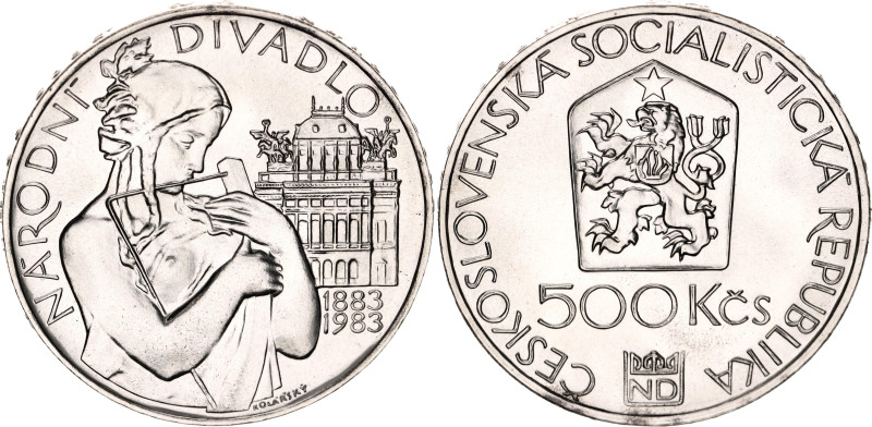 Czechoslovakia 500 Korun 1983

KM# 112, N# 20202; Silver; 100 Years - National...