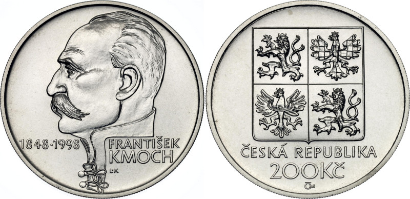 Czech Republic 200 Korun 1998

KM# 33, N# 30284; Silver; 150th Anniversary of ...