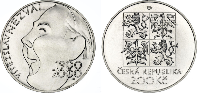 Czech Republic 200 Korun 2000

KM# 47, N# 30371; Silver; 100th Anniversary of ...