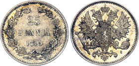 Russia - Finland 25 Pennia 1875
