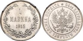 Russia - Finland 1 Markka 1915 S NGC MS65