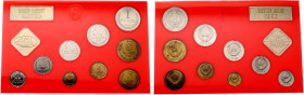 Russia - USSR Annual Coin Set of 9 Coins & Token 1990 ЛМД