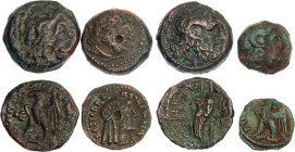 Egypt Ptolemaic Kings Lot of 4 Coins 305 - 30 BC