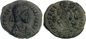 Roman Empire Theodosius I Follis 379 - 395 AD