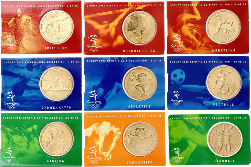 Australia Lot of 9 Coins 2000

Aluminium-Bronze; 9 x 5 Dollars Sydney 2000 Oly...