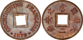 French Cochinchina 2 Sapeque 1879 A