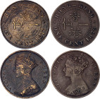 Hong Kong 2 x 1 Cent 1877 - 1879