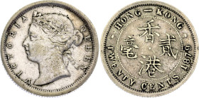 Hong Kong 20 Cents 1879