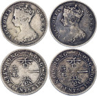 Hong Kong 2 x 10 Cents 1897 - 1900