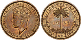 British West Africa 2 Shillings 1938 KN