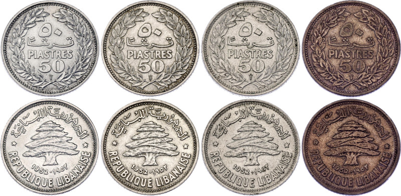 Lebanon 4 x 50 Piastres 1952

KM# 17, N# 2572; Silver, Total weight: 19.86 g.;...