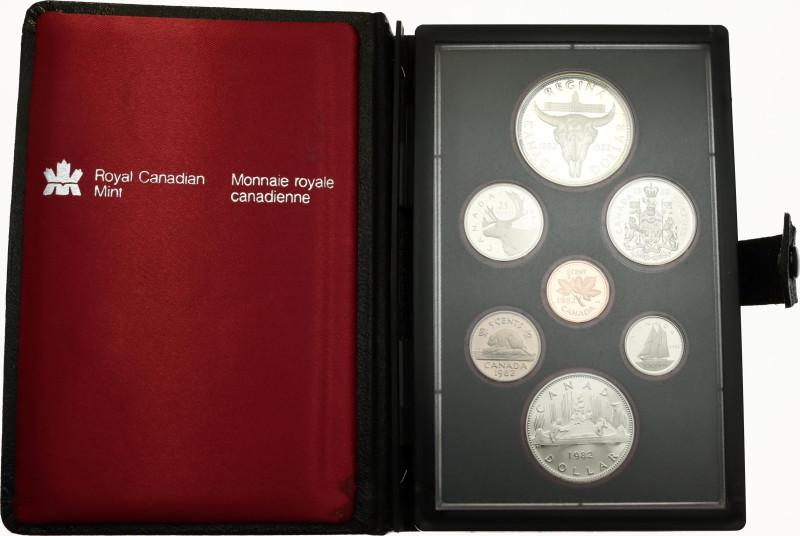 Canada Annual Set of 7 Coins 1982

KM# PS2; Silver & Nickel & Bronze, Prooflik...