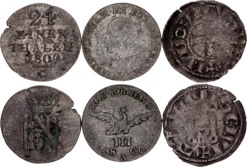 Europe Lot of 3 Coins 1223 - 1809

Silver; Various Countries, Rulers, Dates & ...