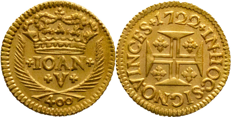 Portugal
D. João V (1706-1750)
Pinto (480 Réis) Lisbon Mint 1722
AG: 84.05 1,10g...