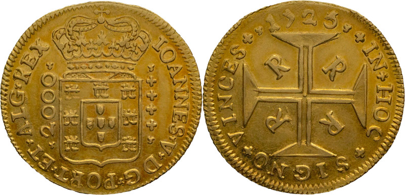 Portugal
D. João V (1706-1750)
2000 Réis Rio de Janeiro Mint 1725
AG: 96.02 5,34...