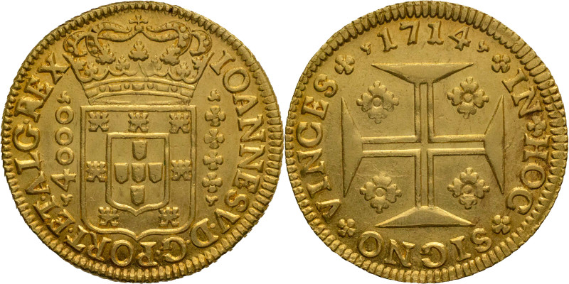 Portugal
D. João V (1706-1750)
Moeda (4800 Réis) Lisboa Mint 1714
Original and R...