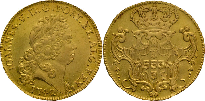Portugal
D. João V (1706-1750)
Peça (6400 Réis) Lisbon Mint 1742
AG: 127.21 14,2...