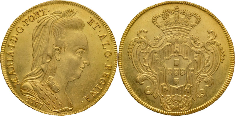 Portugal
D. Maria I (1786-1799)
Peça (6400 Réis) Lisbon Mint 1787
"Widow Veil"
A...
