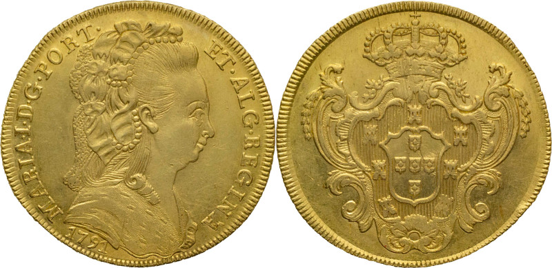 Portugal
D. Maria I (1786-1799)
Peça (6400 Réis) Lisbon Mint 1791
AG: 30.02 14,2...