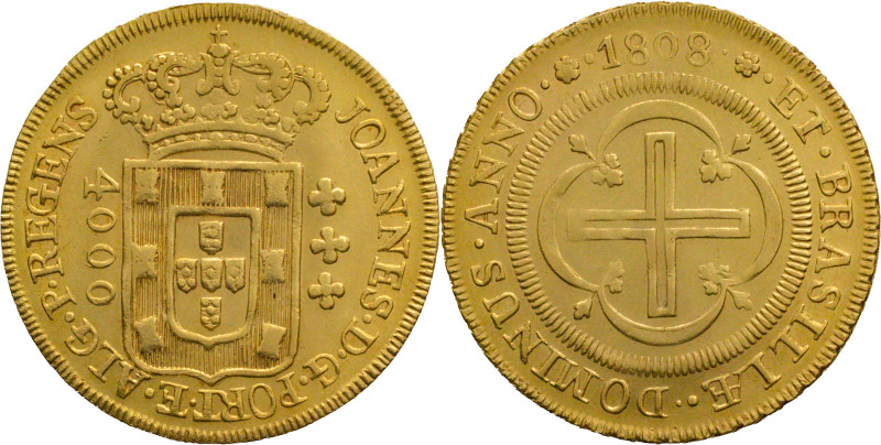 Portugal
D. João Regent (1799-1816)
Moeda (4000 Réis) Rio de Janeiro Mint 1808
A...
