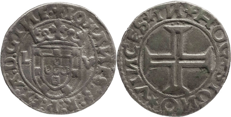 Portugal
D. João III (1521-1557)
Tostão 1º tipo (100 reais) L-V Lisbon mint
AG: ...