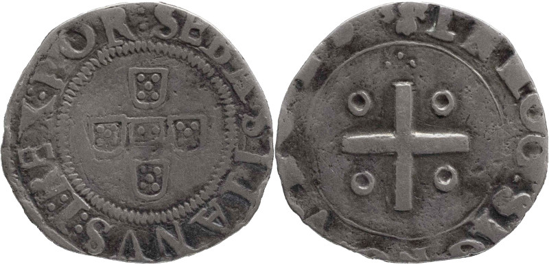 Portugal
D. Sebastião I (1557-1578)
Half Tostão (50 reais) Lisbon Mint
Variant l...