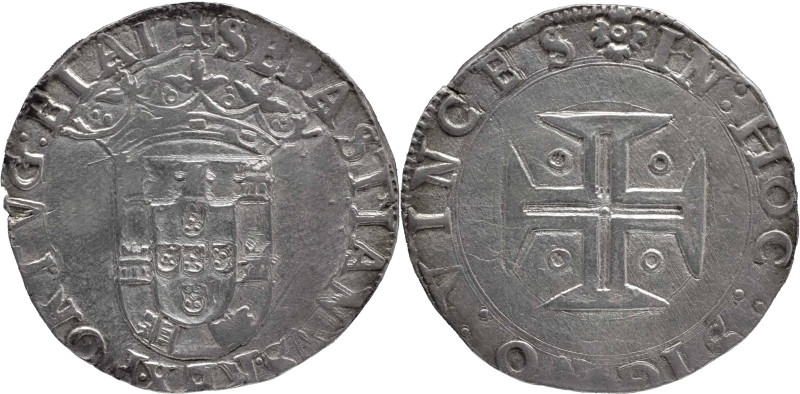 Portugal
D. Sebastião I (1557-1578)
Tostão (100 reais) Lisbon Mint
AG: 50.02a 7,...