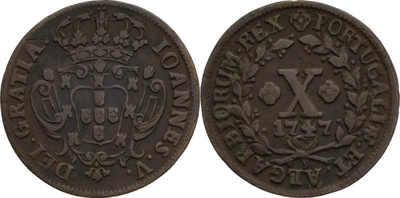 Portugal
D. João V (1706-1750)
X réis 1747 Lisbon Mint
AG: 35.17 12,15g
Very Fin...