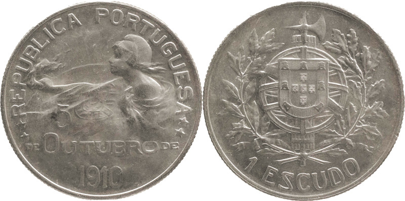 Portugal
Portuguese Republic (1910-)
1 Escudo Lisbon Mint 1914
AG: 22.01 25,14g
...