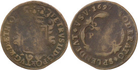 Angola
D. Pedro II (1683-1706)
10 réis 1697
AG: 02.04   8,67g
BC-