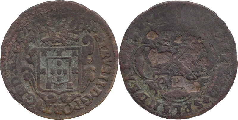 Angola
D. Pedro II (1683-1706)
10 réis 169?
AG: 02.? 8,97g
Fine