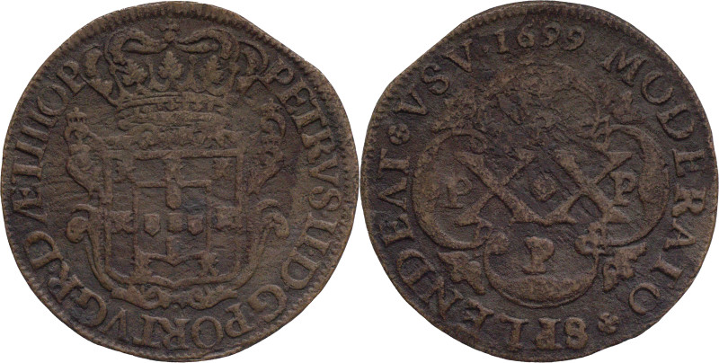 Angola
D. Pedro II (1683-1706)
10 réis 1699
AG: 03.07 12,80g
Good Fine