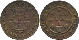 Angola
D. José I (1750-1777)
Quarto de macuta 1763
AG: 06.02   10,80g
MBC-