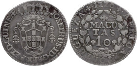 Angola
D. José I (1750-1777)
10 macutas 1770
AG: 13.03   14,28g
BC
