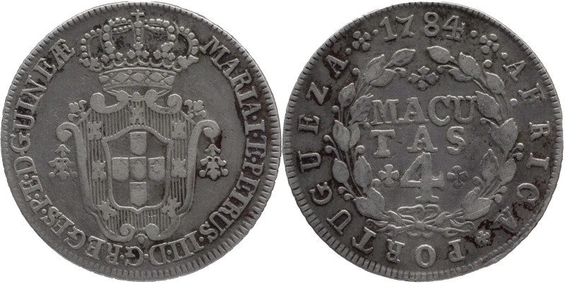 Angola
D. Maria I and Pedro III (1777-1786)
4 macutas 1784
AG: 05.02 5,61g
Very ...