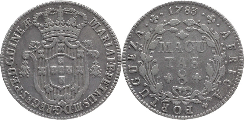 Angola
D. Maria I and Pedro III (1777-1786)
8 macutas 1783
AG: 07.01 11,54g
Very...