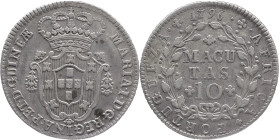Angola
D. Maria I (1786-1799)
10 macutas 1796
AG: 08.01   14,66g
MBC