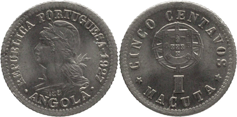 Angola
Republic (1910-)
1 macuta 1927
AG: 01.01 1,32g
Uncirculated