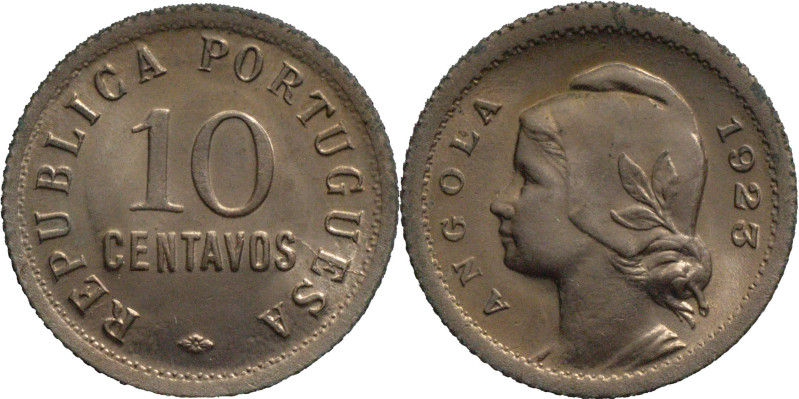 Angola
Republic (1910-)
10 Centavos 1923
AG: 07.03 2,92g
Uncirculated