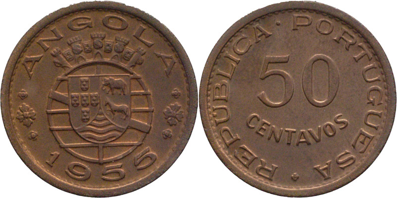 Angola
Republic (1910-)
50 Centavos 1955
AG: 16.03 3,99g
Uncirculated