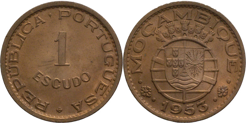 Mozambique
Republic (1910-)
1 escudo 1953
AG: 17.01 7,95g
Extremely Fine