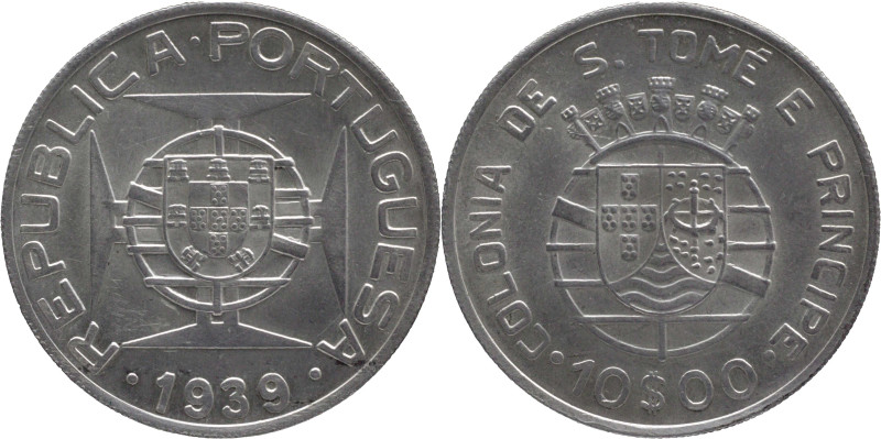 São Tomé and Príncipe
Republic (1910-)
10 escudo 1939
AG: 22.01 12,25g
Good Exrt...