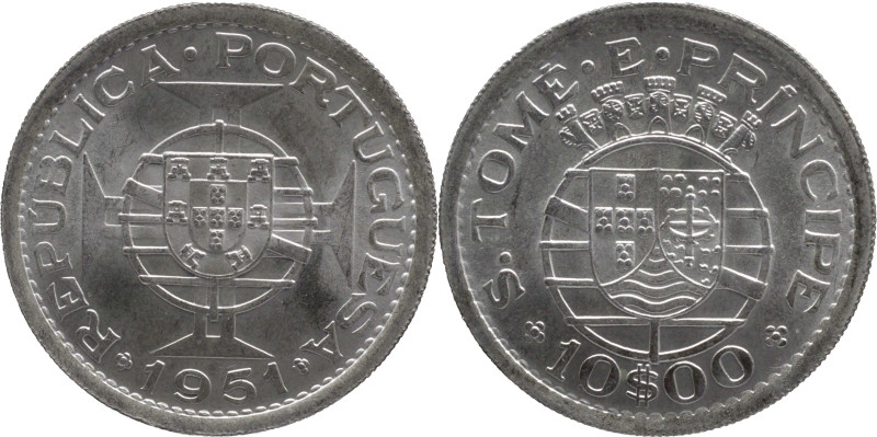 São Tomé and Príncipe
Republic (1910-)
10 escudo 1951
AG: 23.01 12,39g
Uncircula...