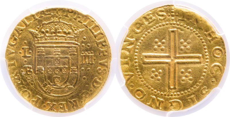 Certified Coins
Portugal D. Filipe II 4 Cruzados Lisbon Mint
PCGS AU 55