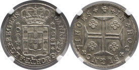 Moedas certificadas
Portugal D. João Regente 400 Réis Lisboa 1807
NGC MS 63